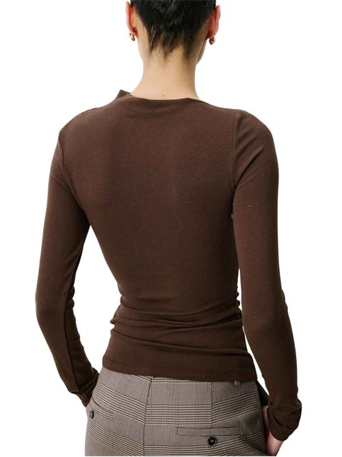 Top in jersey a collo alto Grace & Mila | FW2617089CHOC